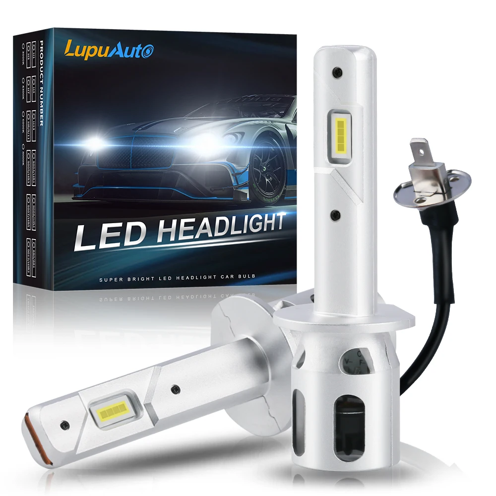 

H1 led H1 фара CANBUS с вентилятором, светодиодные лампы, лампа H3, Автомобильные противотуманные фары 6000 лм, 80 Вт, дневное освещение, авто K, белый 12 В