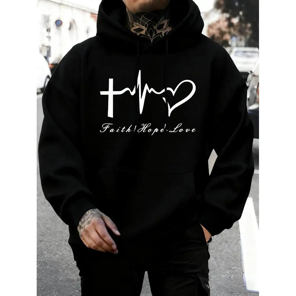 

Мужская толстовка с капюшоном с рождественским рисунком, свободная зимняя теплая толстовка для холодной погоды, свитер с капюшоном, распродажа