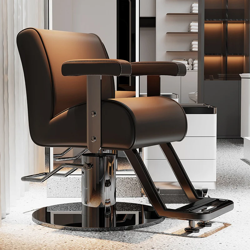 Modern Simple Barber Chair Ergonomic Premium Adjustable Universal Barber Chair With Hydraulic Lift Fauteuil Coiffure Salon Chair