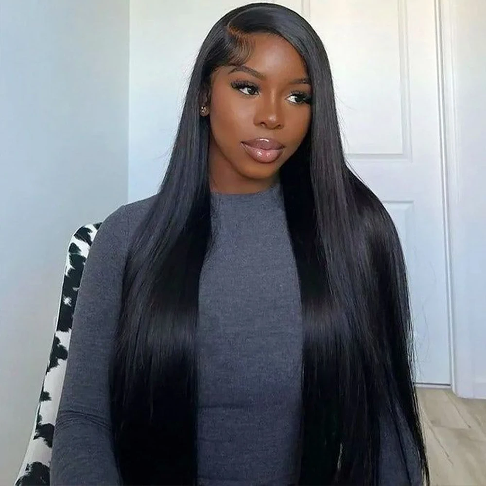 13x6 Straight Lace Front Human Hair Wigs For Women Pre Plucked 28 30 Inch 13x4 Bone Straight Hd Lace Frontal Wig