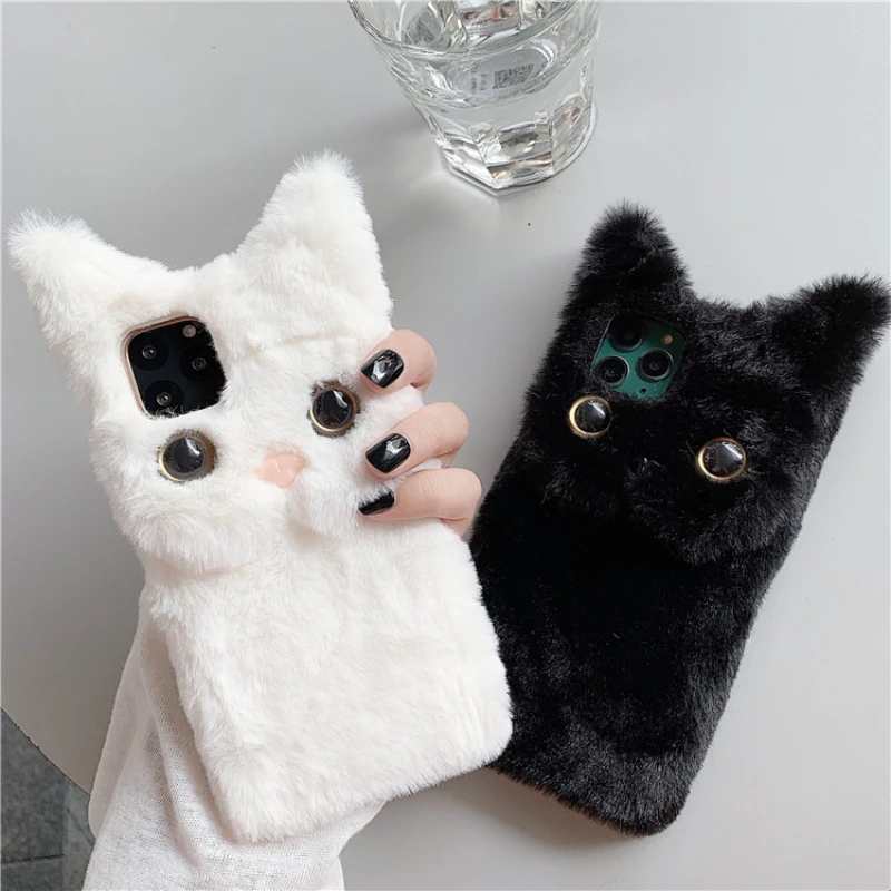 3D Cute Cartoon Cat Furry Plus - Phone Cases Iphone 15 评论和价格