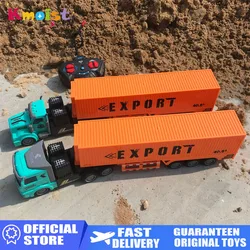 RC Engineering Vehicle Remote Control Construction Truck Heavy Transport Dump Dumper Transporter Container Car Toys for Boys Kid