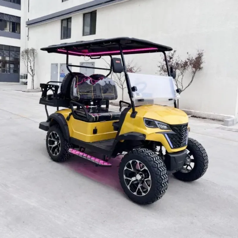 Hot Selling New Solar Panel Powered 5kw 60V 72V Electric Off-Road Vehicle Lithium Battery Golf Cart 4 Wheel Disc Brakes