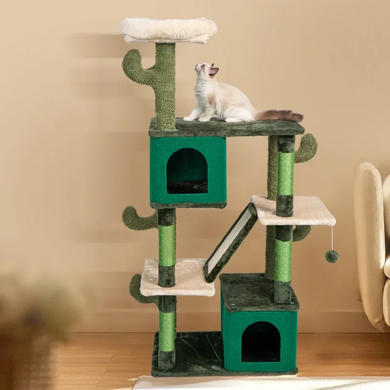 grand-arbre-a-chat-en-bois-massif-durable-multicouche-integre-cadre-d'escalade-pour-chat-lit-a-chat-resistant-a-l'usure-grattoir-carton-de-saut