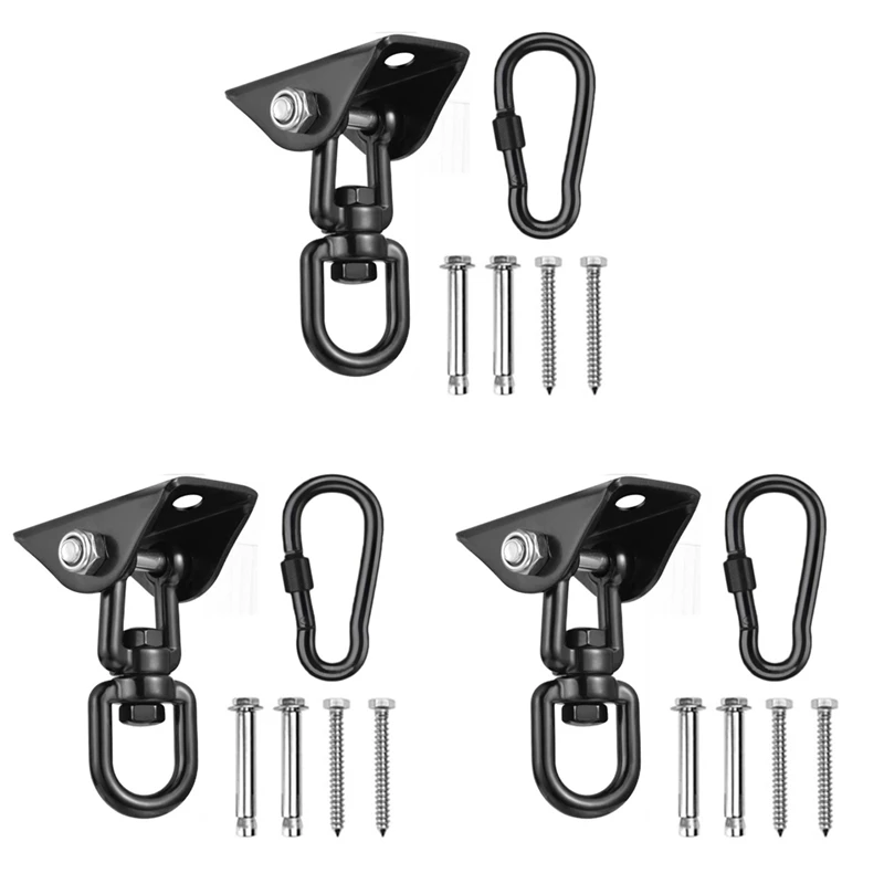 MYMF-3X Ceiling Hook Hanging Chair 360° Rotate Swing Hanger 450KG Swing Suspension Hook For Punching Bag,Hammock,Yoga,Etc