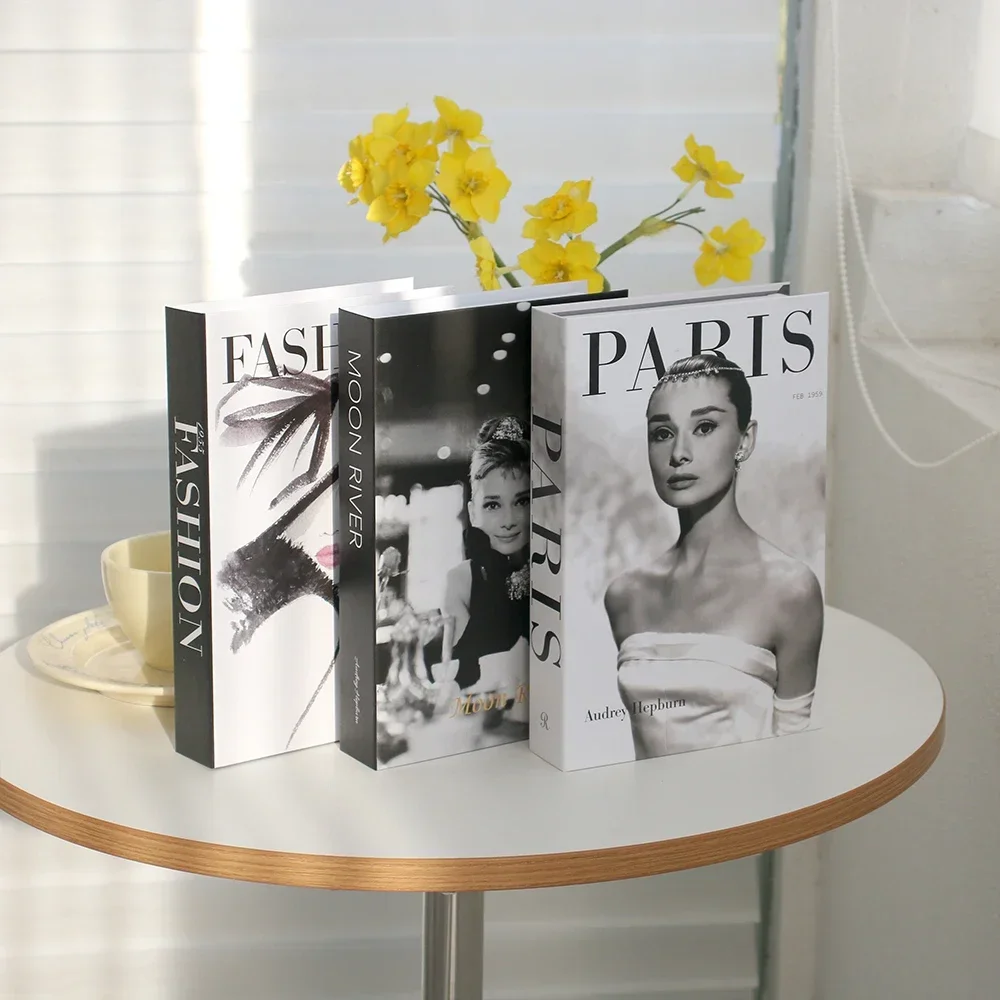 3-teiliges Set Faltbare Deko-Bücher für Wohnzimmer, Designer-Bücher als Couchtisch-Ornamente, Requisiten für Club, Hotel, Zimmer und Villa – Detail 9