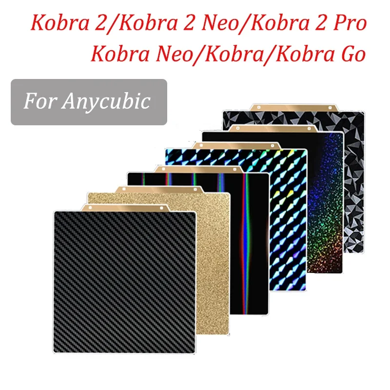 

Для Anycubic Kobra 230x230 мм PEO PET Магнитная сборная пластина принт пружинный стальной лист Pro/Neo,Go