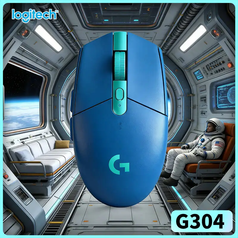 Logitech G304 Wireless Gaming Mouse 12000 DPI HERO Sensor LIGHTSPEED 1ms 9-Month Battery Video Custom Buttons Users