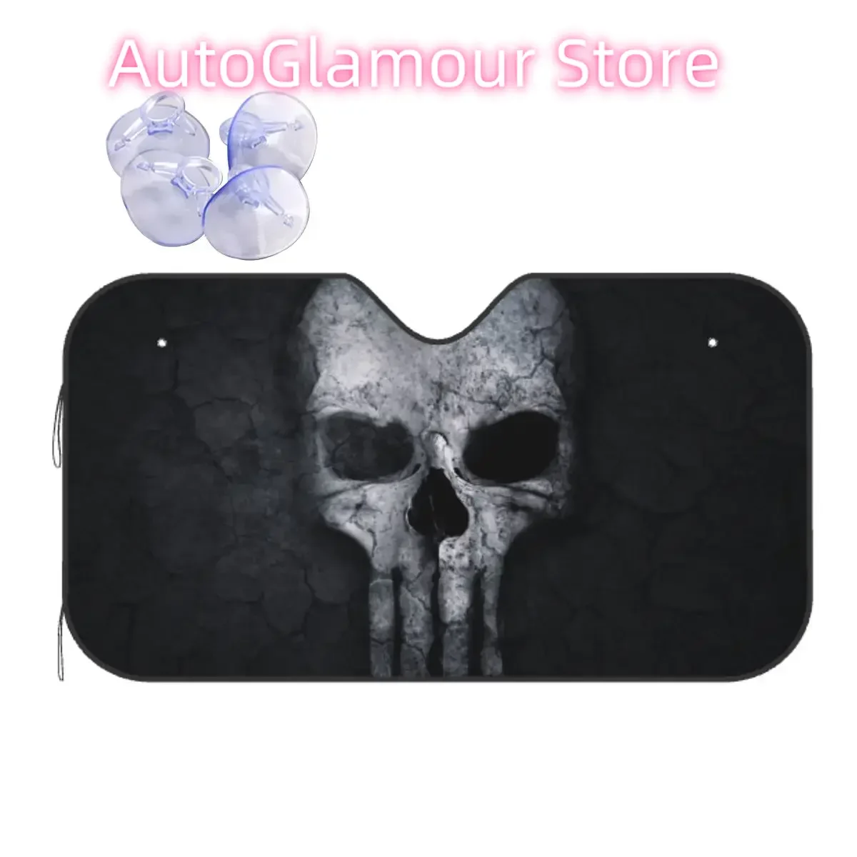 

Cod Black Ops Cold War Pack De Fondos Skull Windshield Sunshade Polyester Car Front Window Visor 76x140cm Sun Visor Accessories