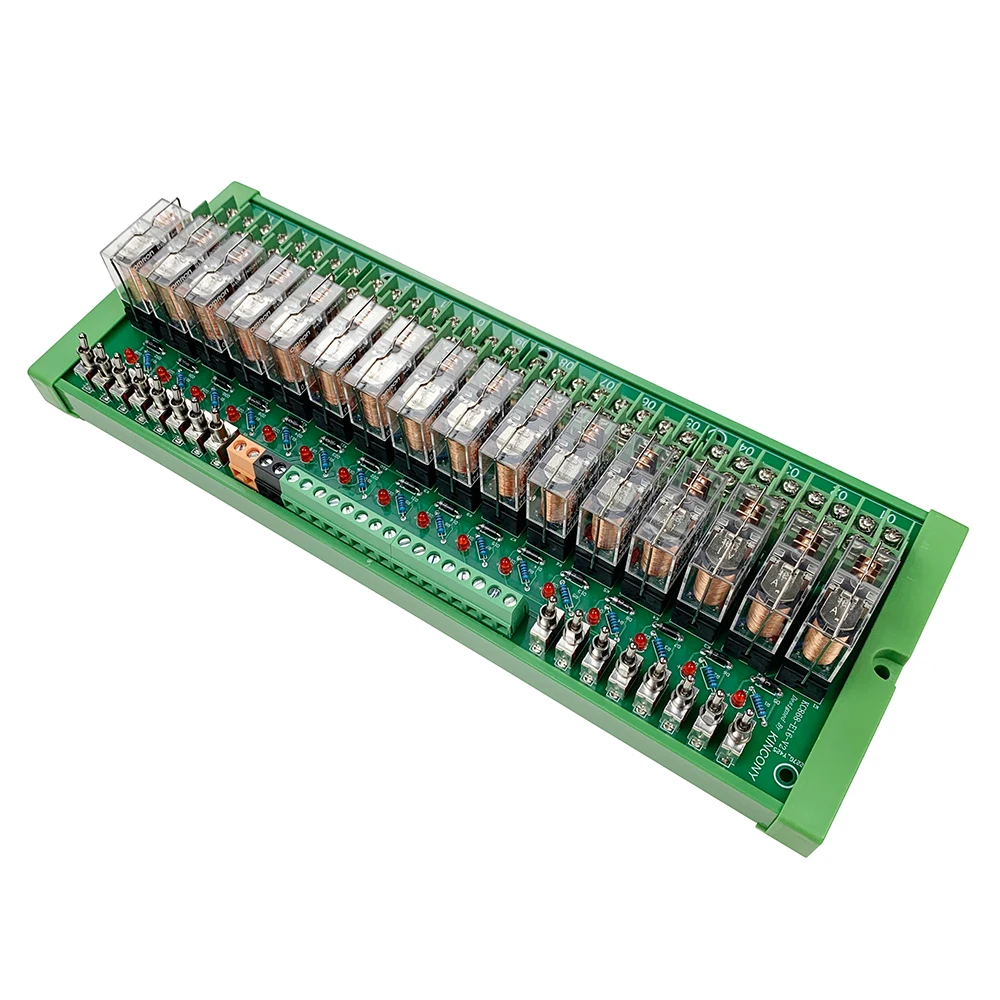 KC868-E16V2 16A DIN Schiene Relais Modul Board Terminal Mit Manuelle Steuerung Taste Tastatur – Detail 1