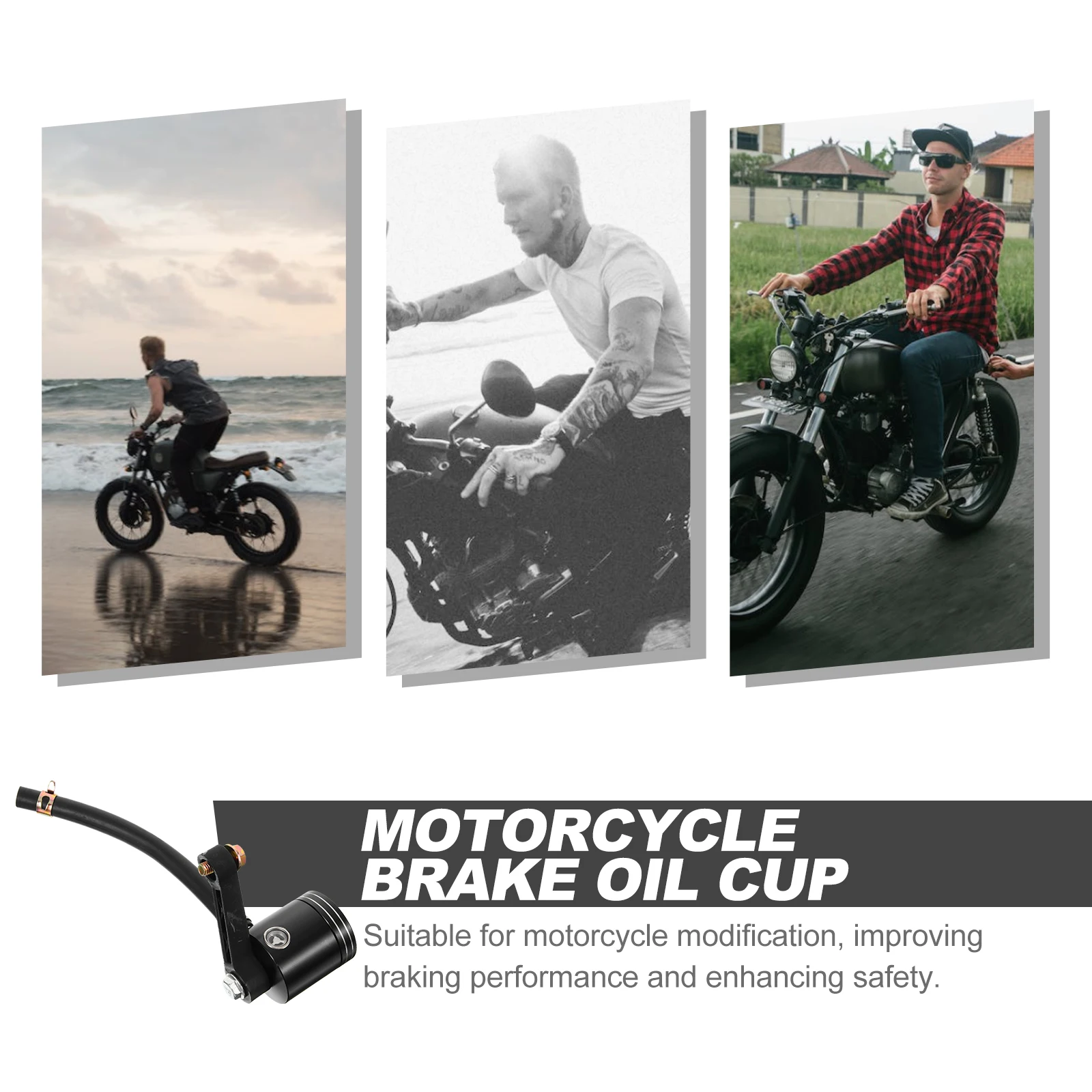 

1Set Motorcycle Brake Oil Cup Cnc Precision Machined Aluminum Alloy Durable Brake Fluid Reservoir for Motorcycle Accessories