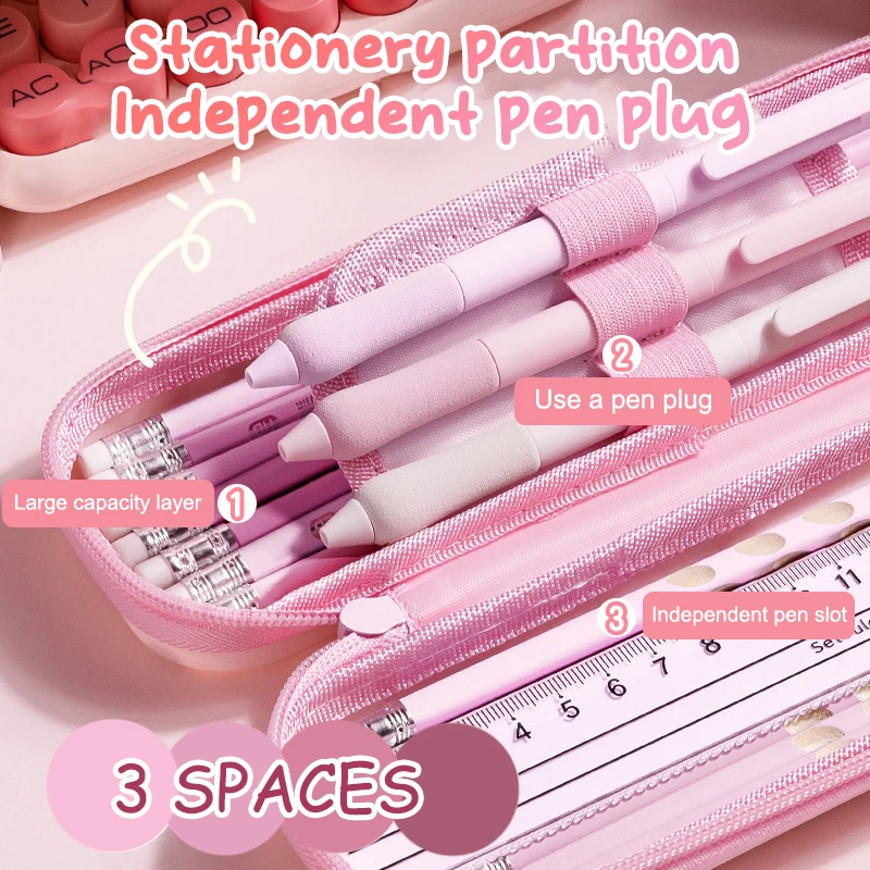 Cartoon Cute Capybara Astronaut Pencil Case Creative Weight-reducing Waterproof Large Capacity Stationery Storage Box Gifts