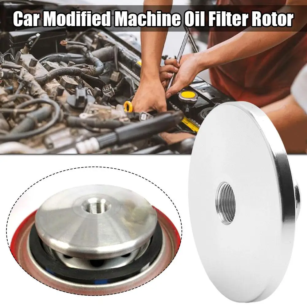 Aluminum Oil Filter Adapter 1/2-28 To 3/4-16 X 2.5 Solvent Oil DIA-RS-OFI054 Threaded Car Automotive Filter Trap Adapter Fu F8A8