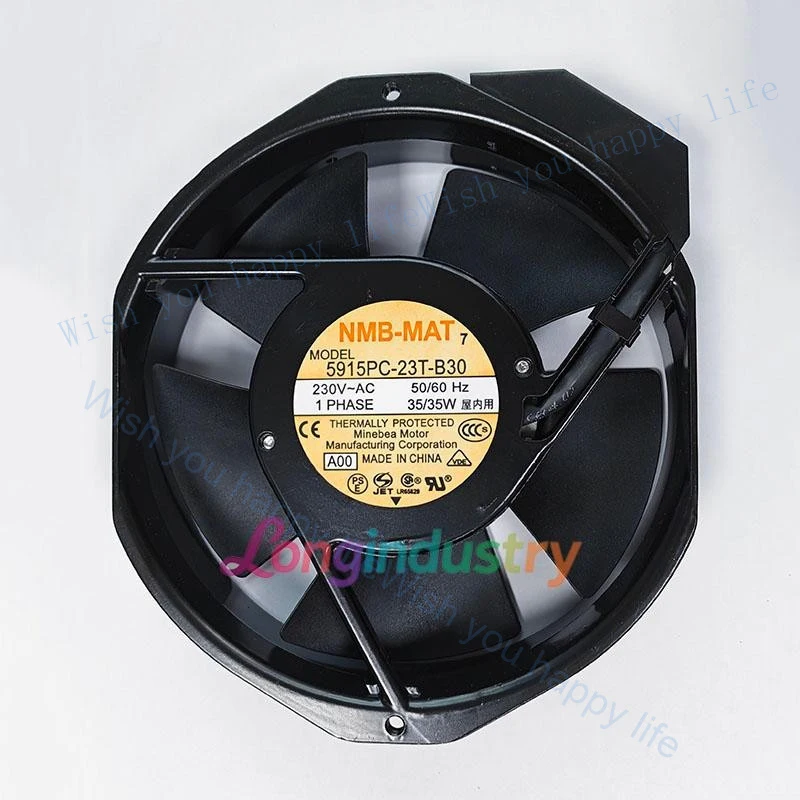 V+  for  1 Pc. New 5915PC-23T-B30 A00 Cooling Fan AC230V 35/35W 172*150*38mm Plug-in Type
