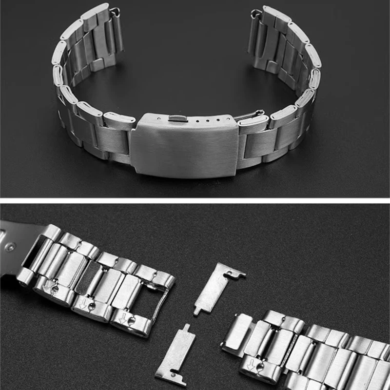 Cinturino in acciaio massiccio da 18 mm per Casio GSHOCK AE1200/AE1300/AE1500 A158/168/F91 Cinturino in acciaio inossidabile ae1200 Catena per orologi da uomo