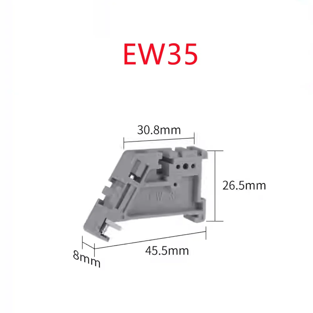 Support d'arrêt d'extrémité E/UK E/UK2 EW35 WKF35, montage NS 35, bornier sur Rail DIN, CLIPFIX fixe, pince d'extrémité sans vis, 10 pièces