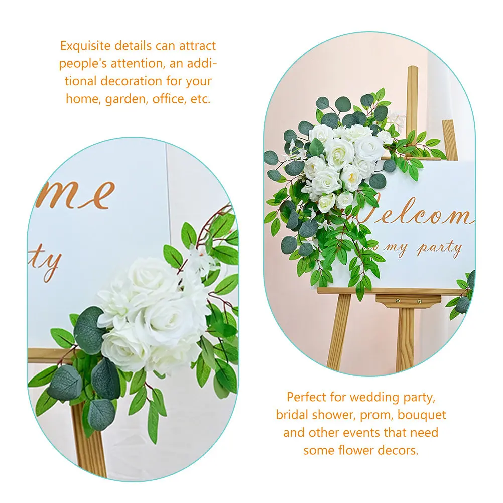 

1Set Artificial Flower Swag for Wedding Arch Decoration Romantic Fake Flowers for Ceremony Backdrop Reception Table Home Garden