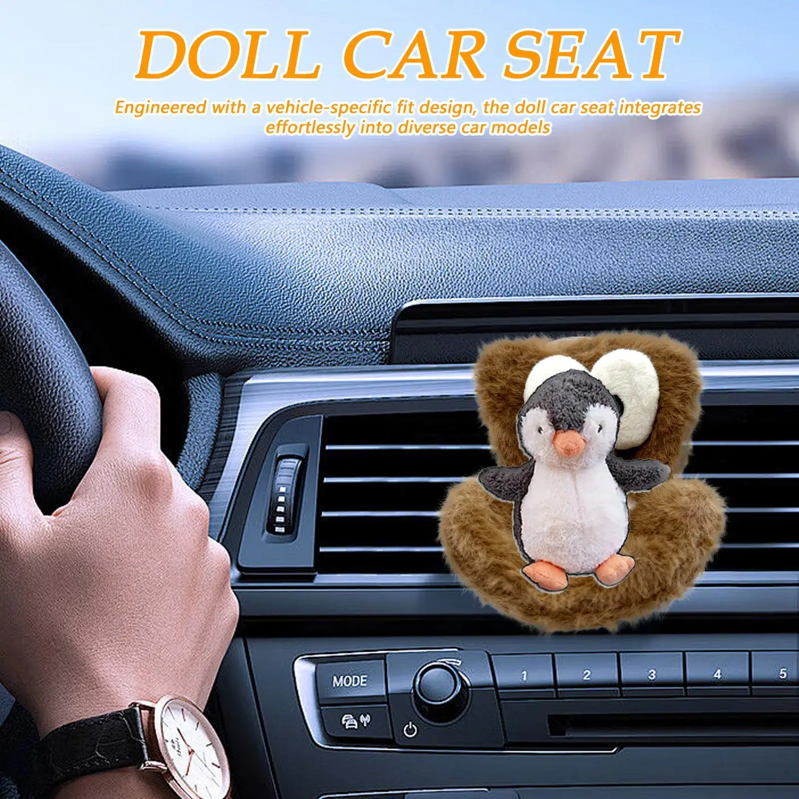 

Держатель для автомобильного сиденья для куклы, милый дизайн с большими глазами, плюшевая подушка для стула, игрушка, детское автокресло для детей, малышей, играет вентиляционное отверстие