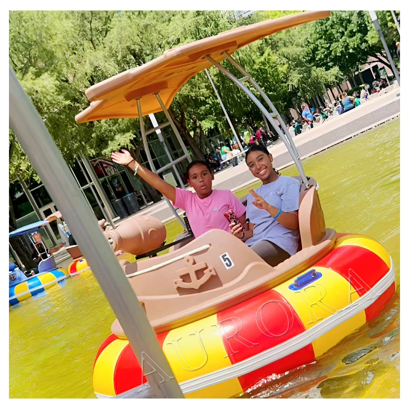 

Electric Pirate Ship Bumper Boat With LED Light Inflatable Electric Bumper Boats Pirate Bumper Boat For Water Park