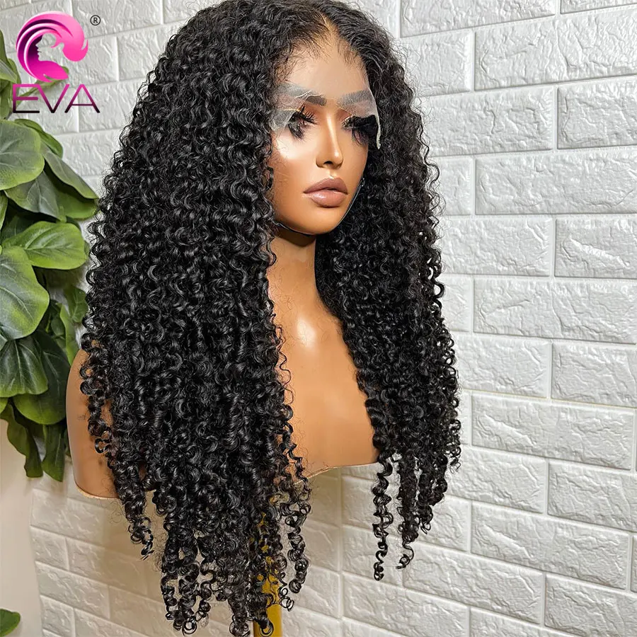 Eva Hair Curly Lace Frontal Wig HD Lace 13x6 Human Hair Wig Bye Bye Knots Wig 7x7 6x6 5x5 HD Lace Closure Wig Pre Plucked HD Wig