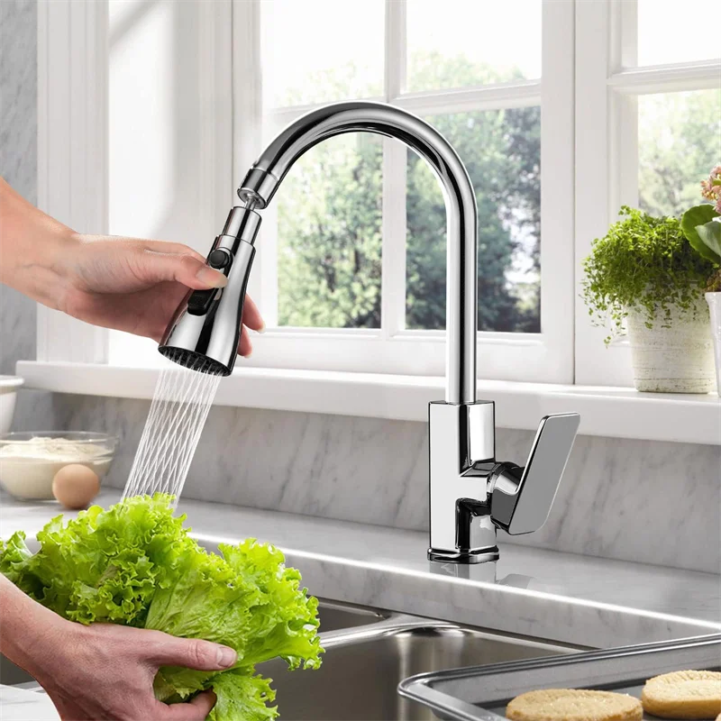 Kitchen Faucet Expander Kitchen Sink Accessories Can Rotate Freely At 360 Degrees Splash-proof Supercharged Faucet
