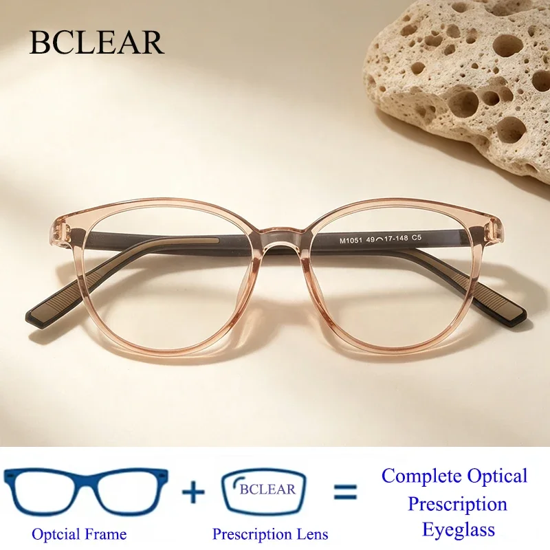 TR90 Eyeglass Frame for Women Retro Vintage Full Rim Optical Glasses Ultra Light High Elastic Temple Prescription Myopia Eyewear
