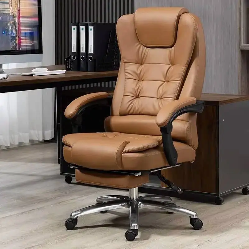 

Lift High Quality PU Leather Office Boss Chair with Footrest Home Computer Desk Armchair Reclining Adjustable Massage Chair t