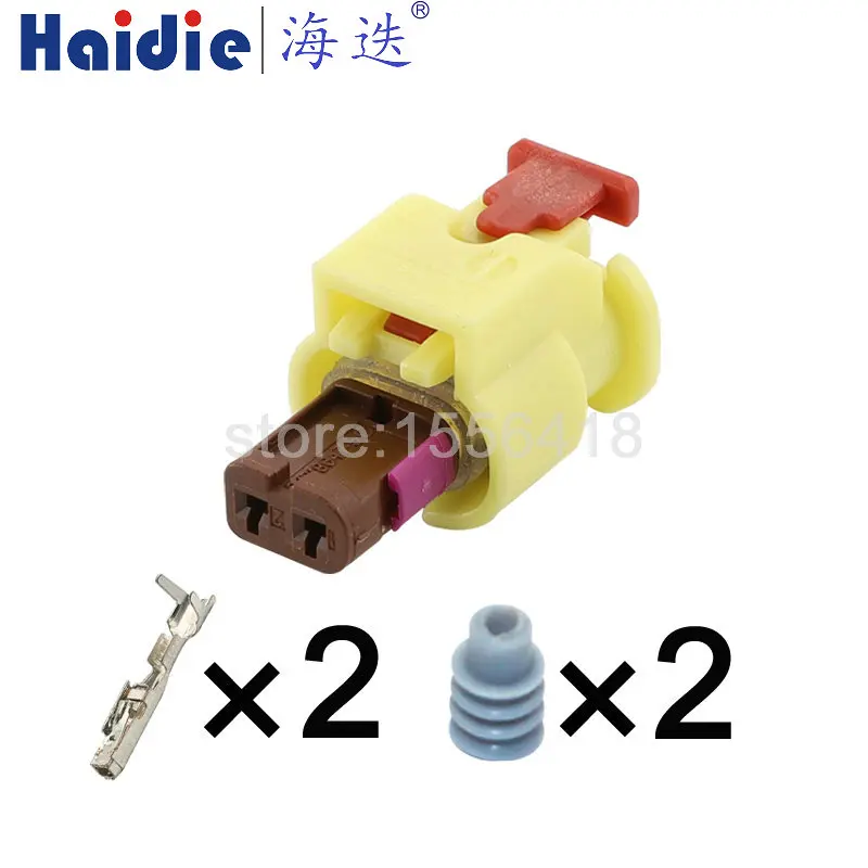 2pin Auto plastic electric plug cable wiring sealed waterproof sensor connector 6R0973323/5K0973323