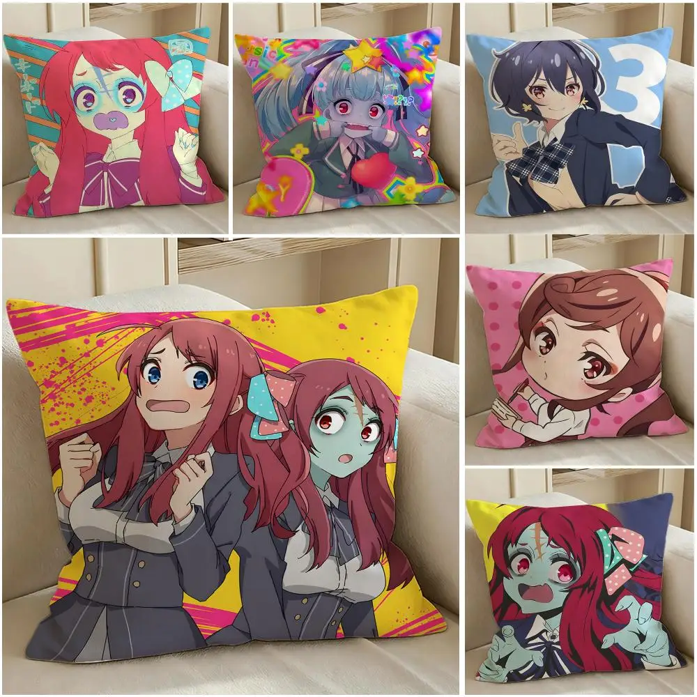 Anime Zombie Land Saga Cushion Cover Pillow Short Plush Warm CreamStylel Cushion for Living Room Bedroom Sofa Ideal for Gifting