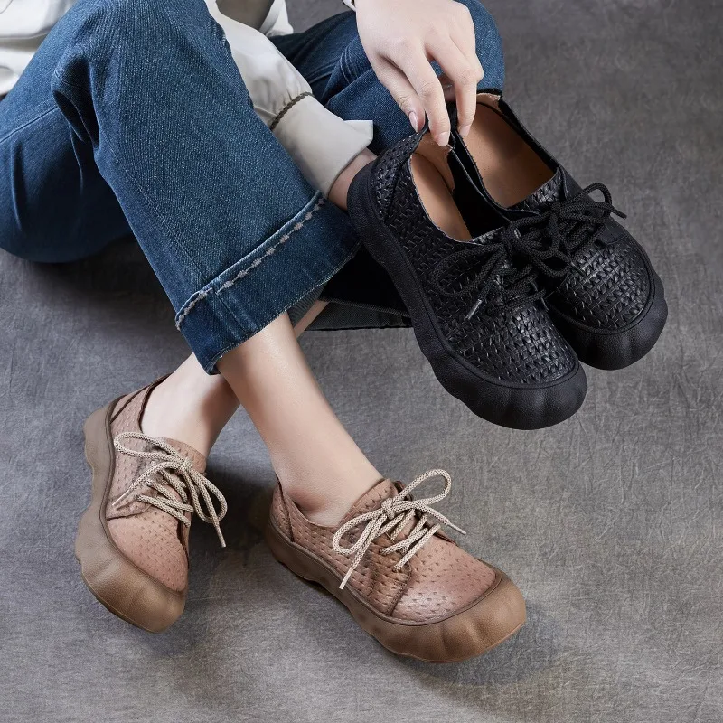 

Top Quality Front Zip Loafers Woman Slip-on Geunine Leather Shoes Designer Womens Oxford Sneakers Plus Size 41 Female Shoe