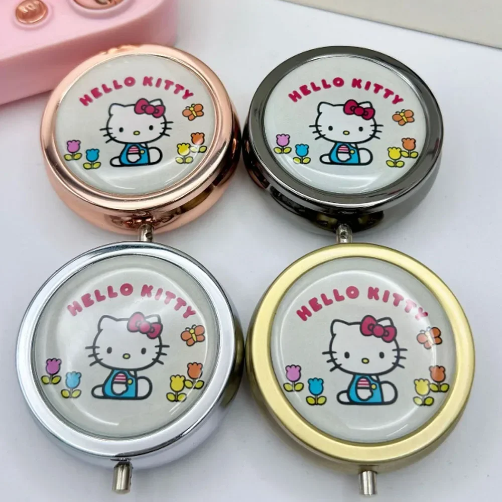

Hello Kitty Storage Box Travel Portable Large Capacity Earrings Box Pill Box Kawaii Anime Cartoon Student Girl Birthday Gift