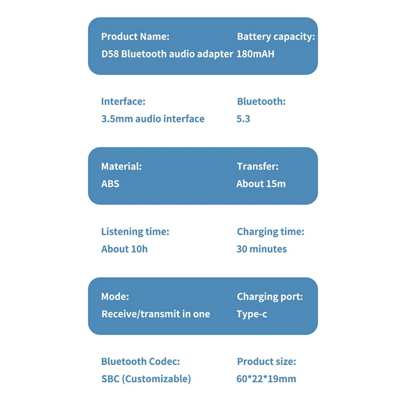 Bluetooth 5.3 Audio Receiver Transmitter 3.5MM AUX With Mic Stereo Music Adapter For Headphones PC TV Car Speakers