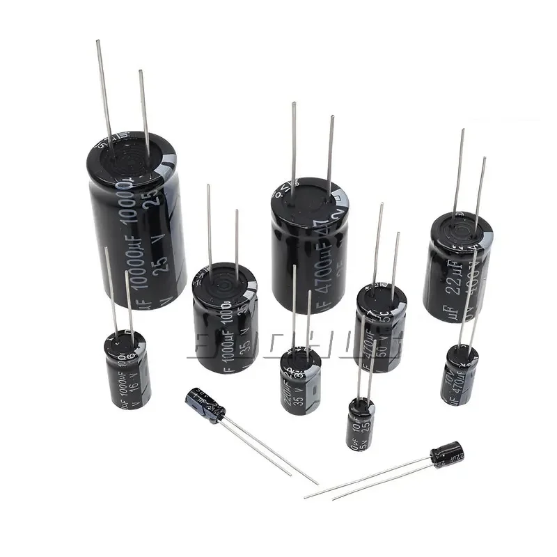 Aluminum Electrolytic Capacitor 10V 16V 25V 35V 50V 63V 2.2 3.3 4.7 10 22 33 47 100 220 330 470 1000 2200 3300 4700 6800 10000UF