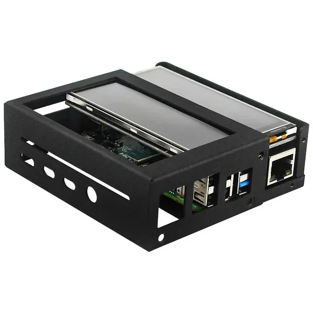 3.5 Inch Touch Screen Monitor for Raspberry Pi 4B 3B+ 3B 2 Featuring TFT LCD 480x320 Resolution and Aluminum Housing