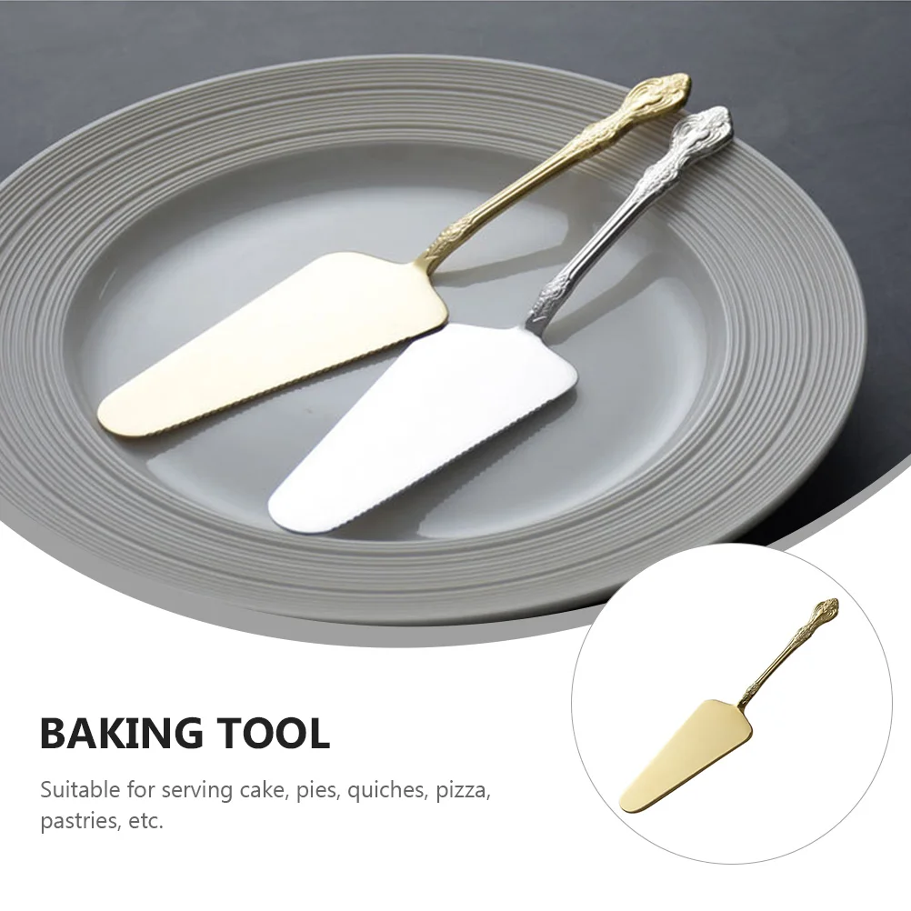 

1Pcs Stainless Steel Pizza Shovel Serrated Carving Handle Cake Cutter Baking Tool Perfect for Pizza Pastries Cake Shovel