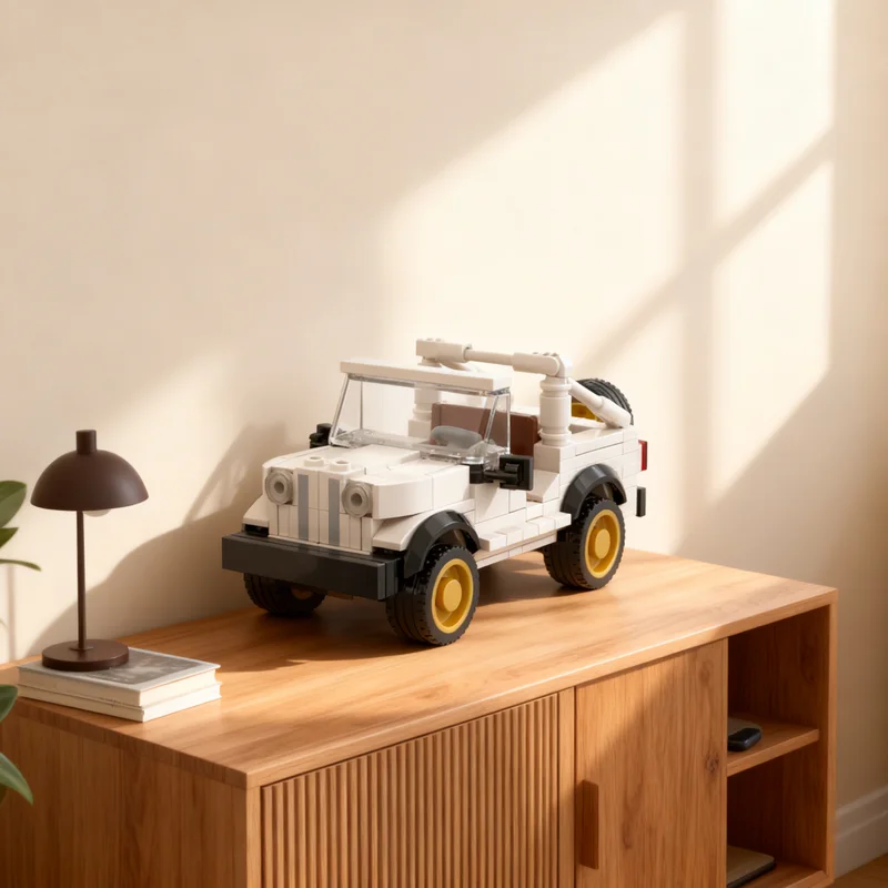 

230PCS MOC Creative Model Updated Daisy Duke S Jeep Cj 7 Dukes Hazzard DIY Assembly Building Blocks Display Birthday Gift Set
