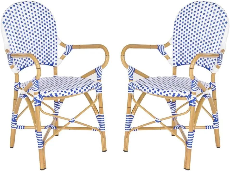 

Safavieh Home Collection Hooper Blue & White Indoor-Outdoor Stacking Arm Chair