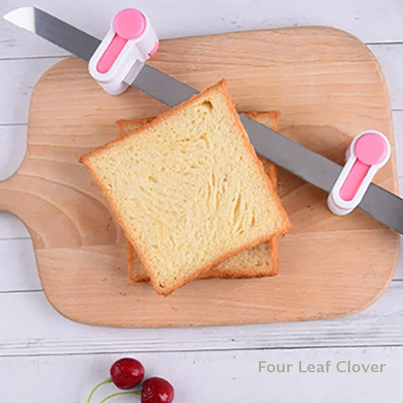 2 PCS / Set 5 Layers Cut Bread Knife Splitter Toast Slicer Food-Grade Plastic Cake Bread Cutter Cake Bread Slicer Cutting Tools