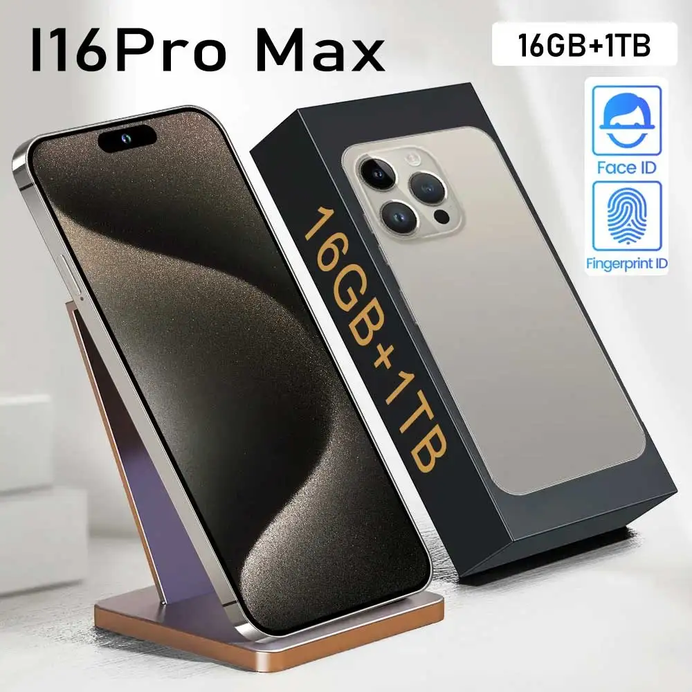 Global Version For 16 Pro+ Max Brand 16GB+512G For Smartphone 7.3 Inch Full Screen 4G 5G Cell Phone 8000mAh Mobile Phones