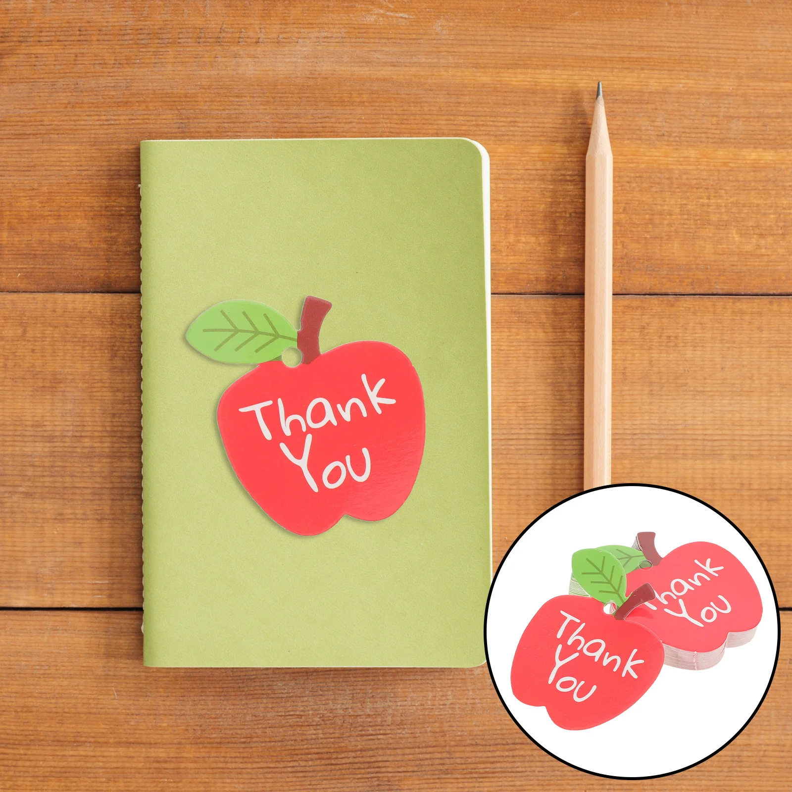 

200Pcs Present Wrapping Tags Apple Paper Thank You Hanging Labels Cute Apple Shape Wedding Birthday Holiday Party Favor Tags