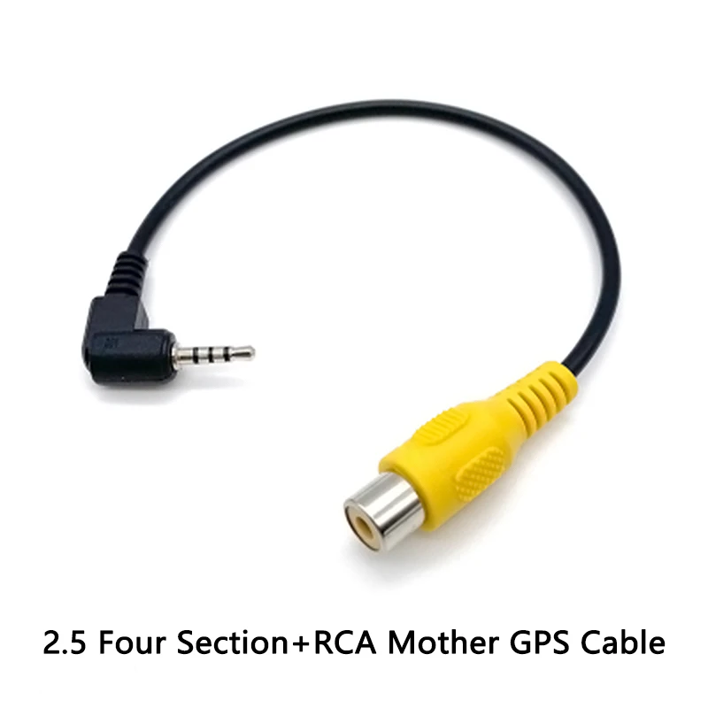 

2.5mm Stereo AV Jack Male Plug To RCA Female Adapter AV In Video Cable Converter for GPS and Rear Camera