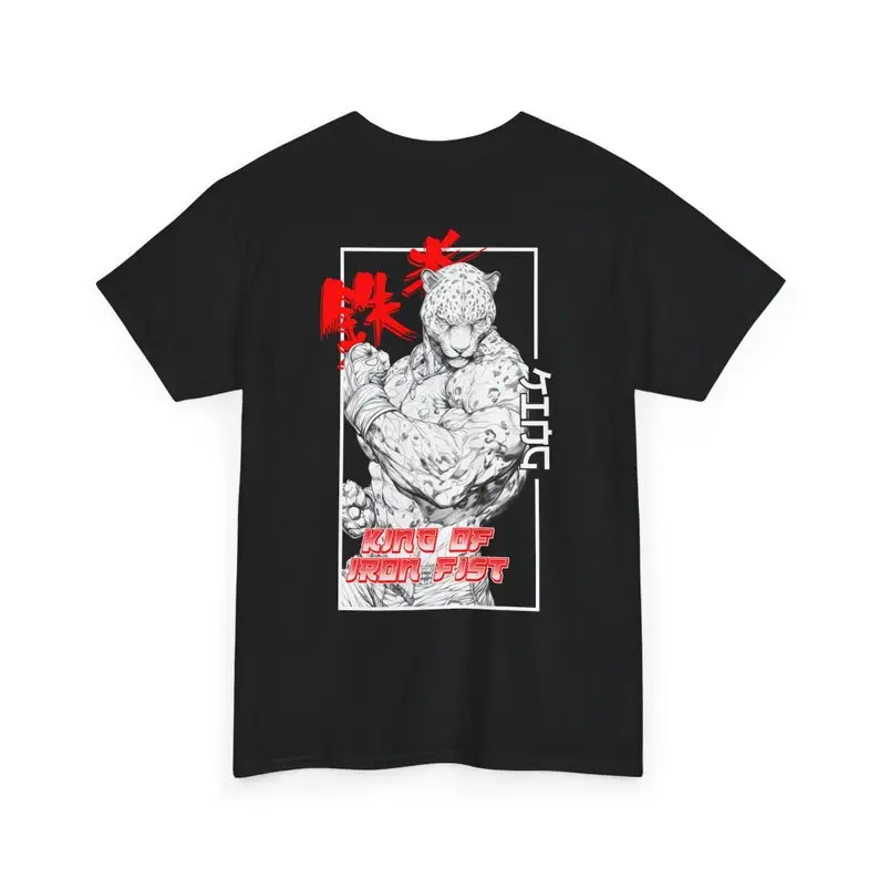 TEKKEN 8 King Anime T Shirt Heavy Cotton Gaming Tee Gaming Streetwear Graphic T-Shirt regali per giocatori alla moda