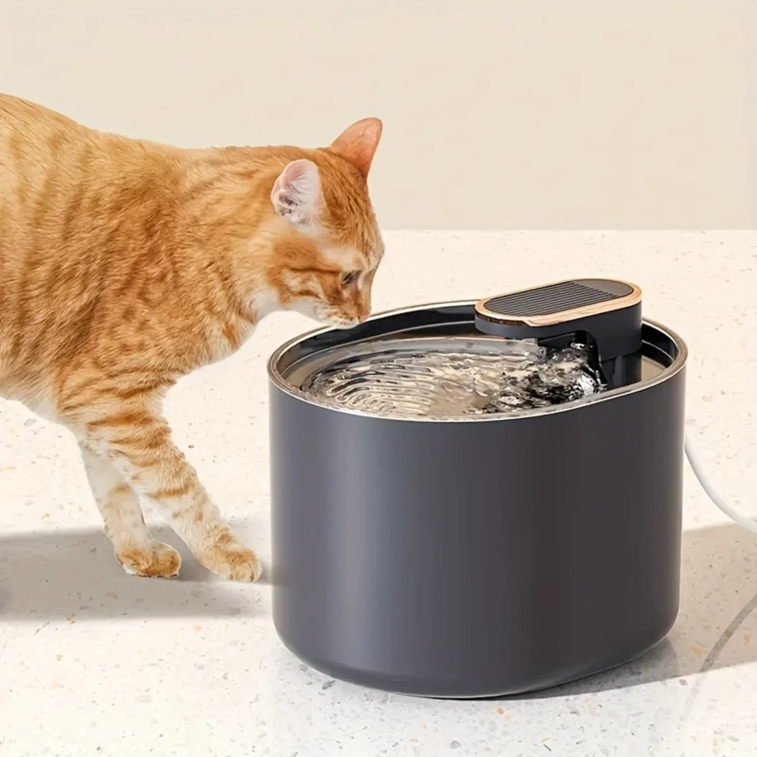 Silent Pet Water Dispenser - Automatic Cat Fountain with USB Power, Safe Operation, Continuous Circulation for Fresh Water - Ide