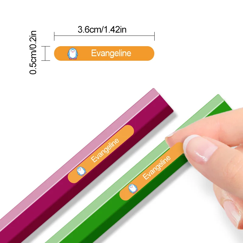 Colorful Customized Name Stickers for School Essentials, ravel Cups & Office Equipment-Removable Personalized Waterproof Labels