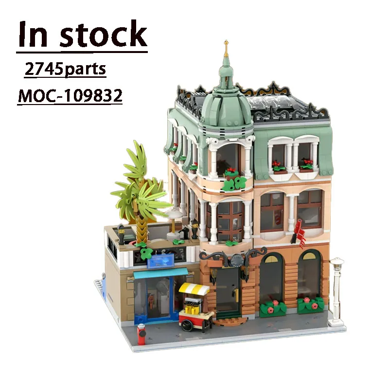 10255 Classic City Street View Compatible MOC-109832 New Street View Bar Building Block Model 2745 Parts Kids Birthday Toy Gift