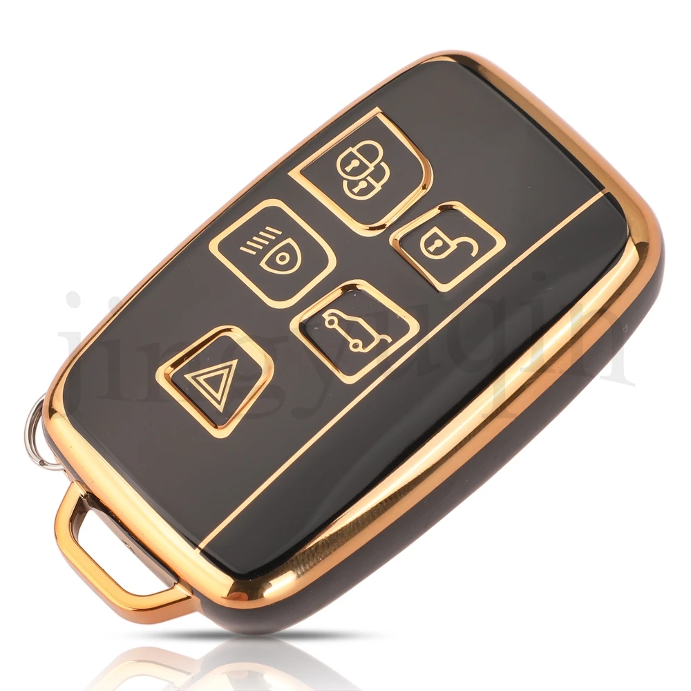 Jingyuqin New Soft TPU Key Case Cover For Land Rover Range Rover Sport Evoque Freelander Velar Discovery4 Jaguar XE XJ XF Guitar