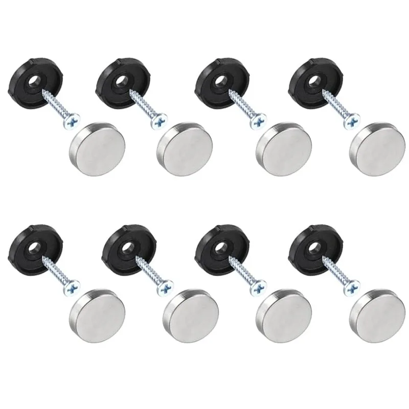 8/16//24/32Sets Mirror Fasteners Nails Screws Stainless Steel Cap Cover Decorative Screw Nail Advertising Glass Screws 30mm