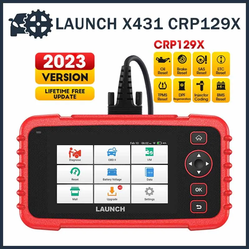 X431 crp129 (launch, creader, кабель, obd2) купить от 913,00 руб. Инструмент для ремонта автомобилей на 1rub.ru