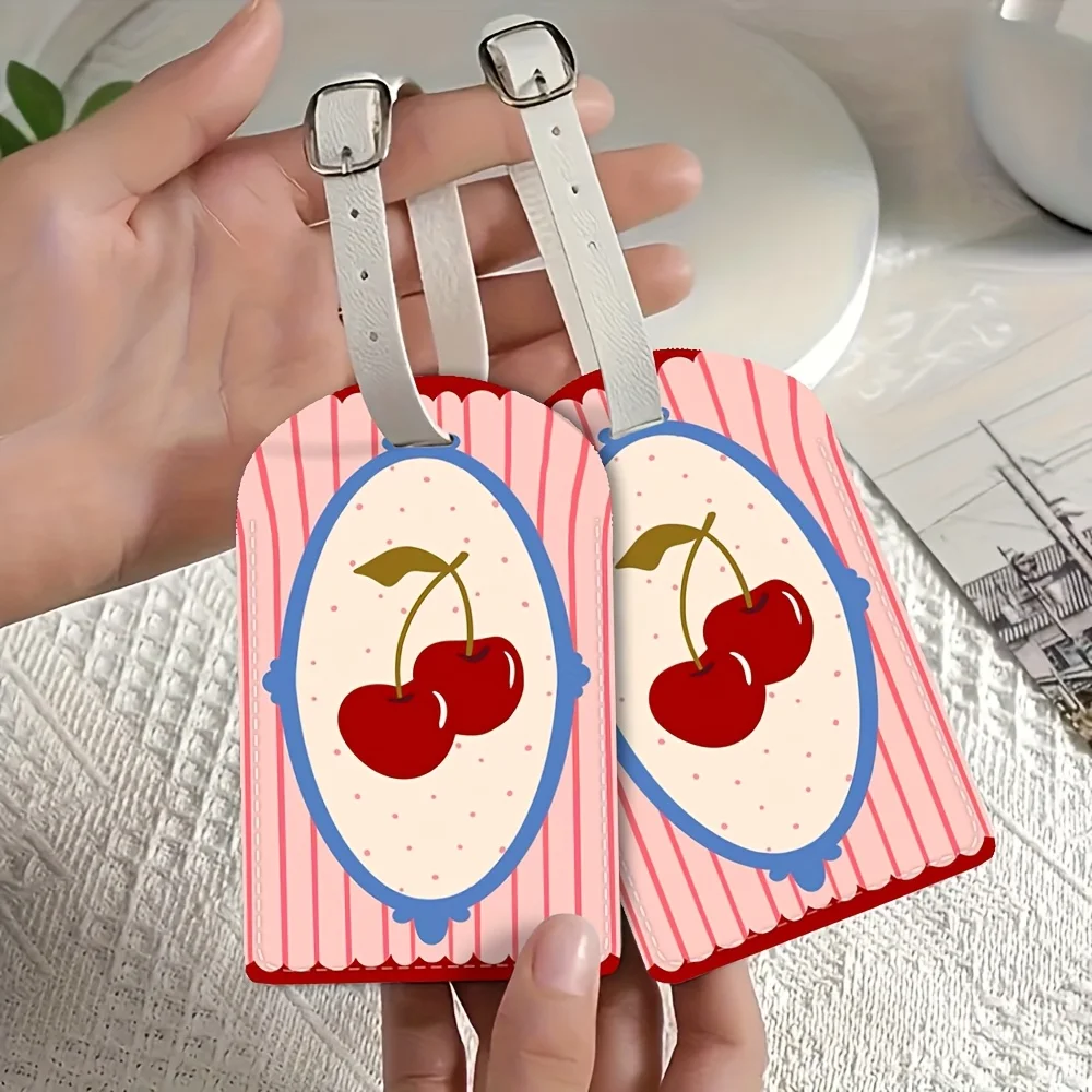 Travel Luggage Tag with Name Information Id Card PU Material Travel Accessories Luggage Identification Vacation Essentials