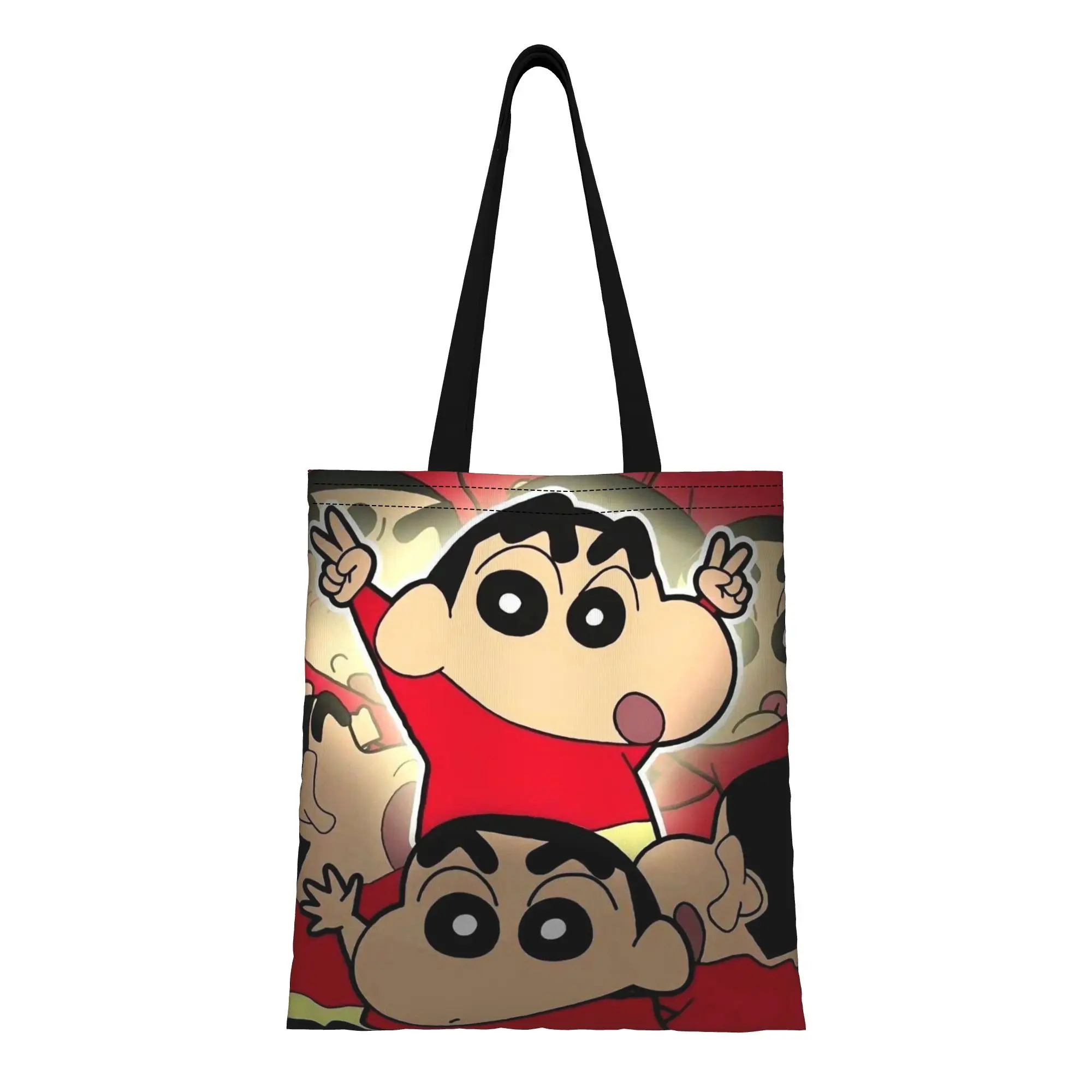 

Back to school season Naughty Shin Boy (19) Crayon Shin-chan Canvas Tote Bag Perfect for Grocery Women's Top-Handle Bags